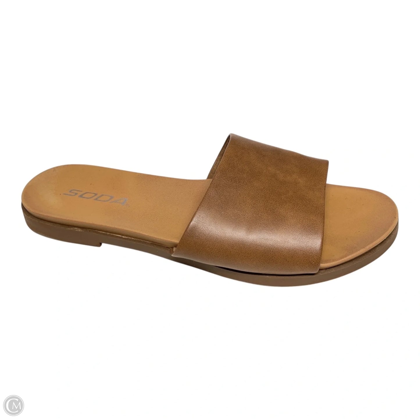 Sandals Flats By Soda In Tan, Size: 6.5