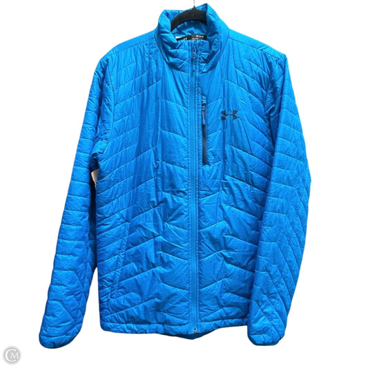 Jacket Puffer & Quilted By Under Armour In Blue, Size: M
