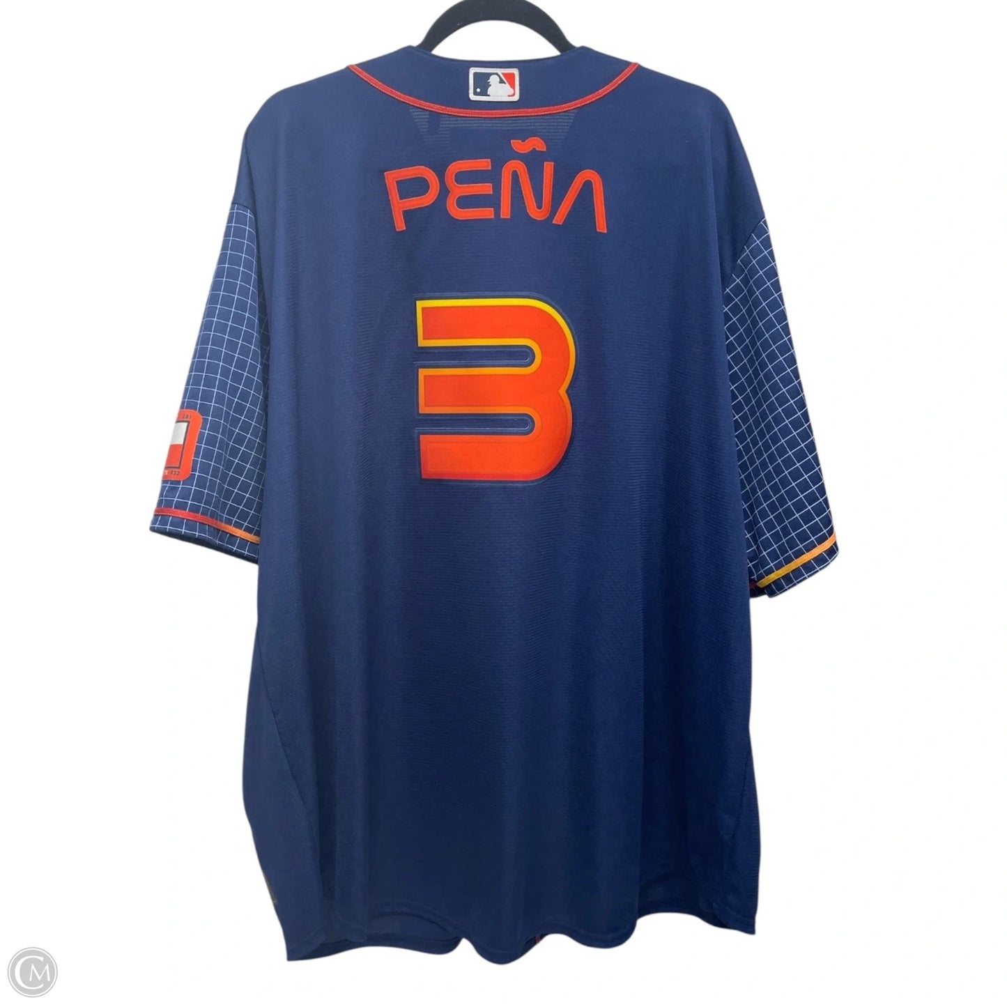 Top Short Sleeve By Cmc In Blue & Orange, Size: 3x