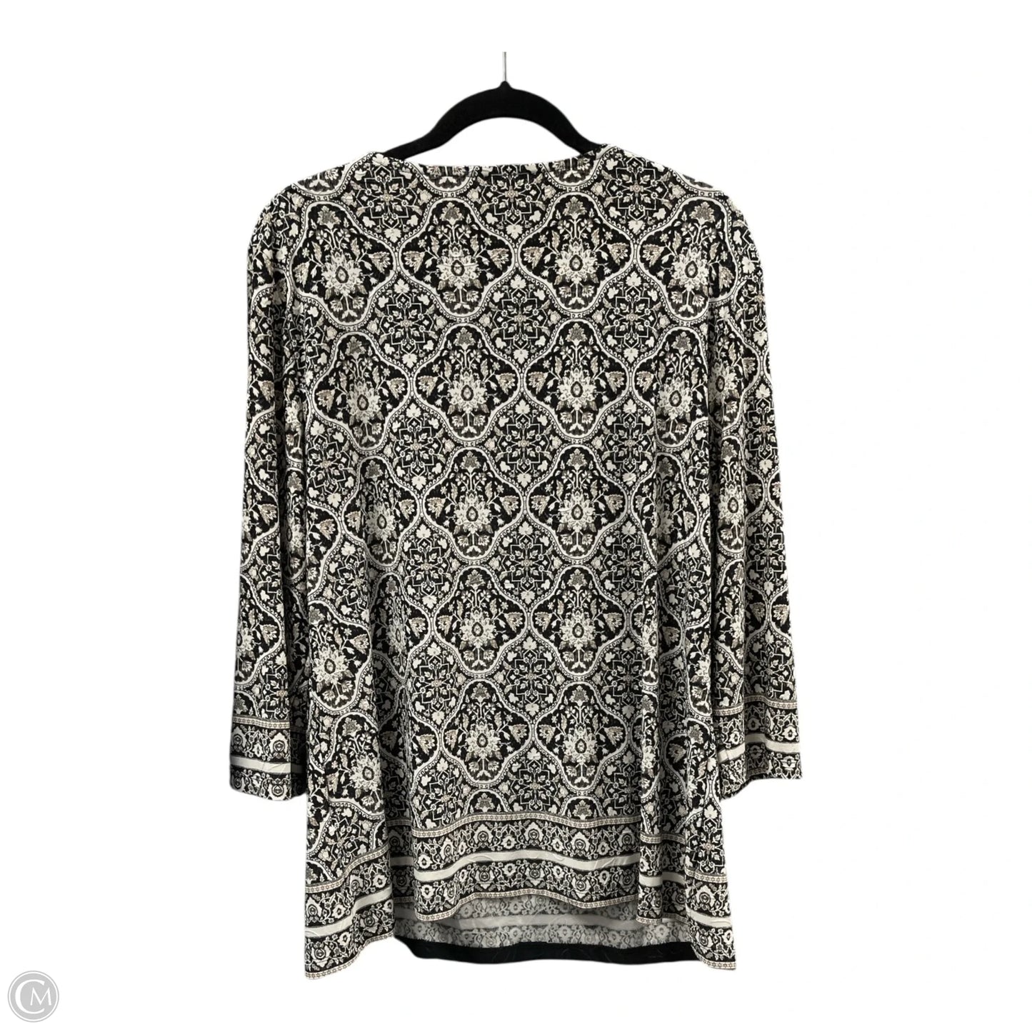 Top Long Sleeve By Jm Collections In Floral Print, Size: Xxl