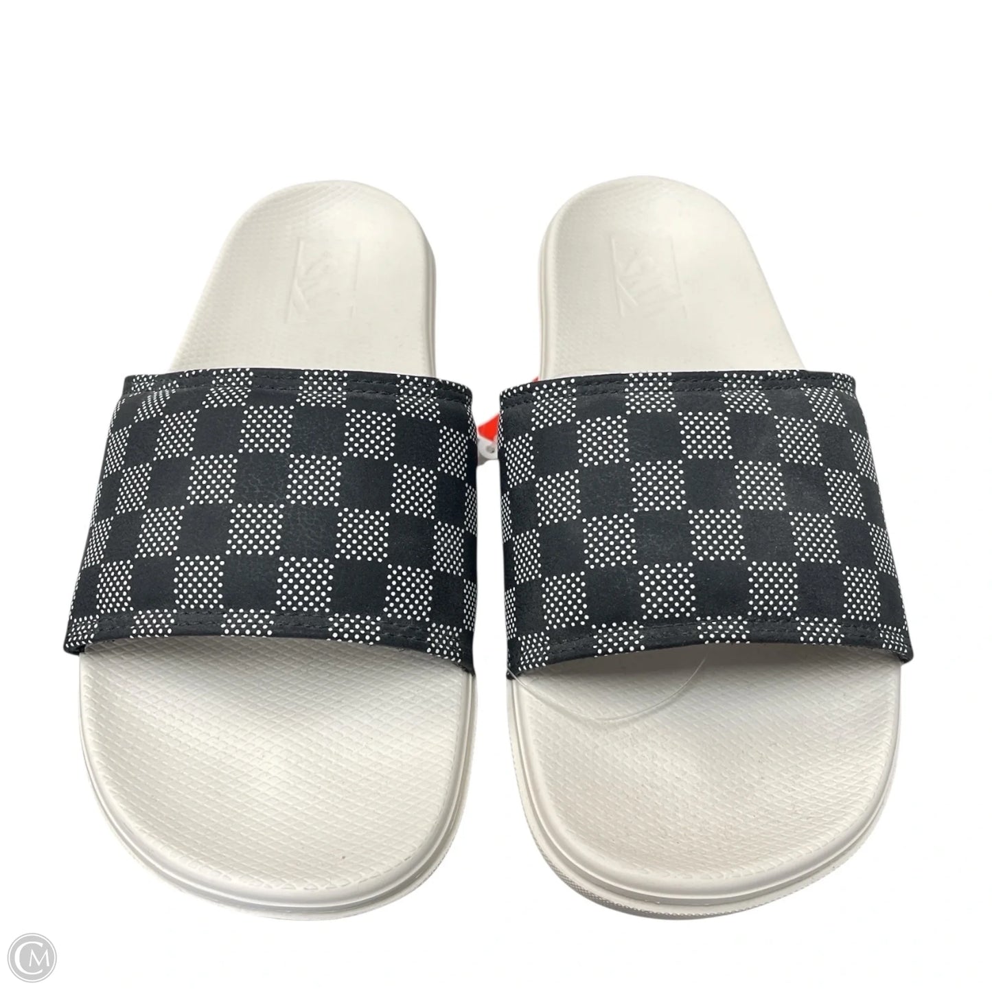 Sandals Flats By Vans In Checkered Pattern, Size: 6