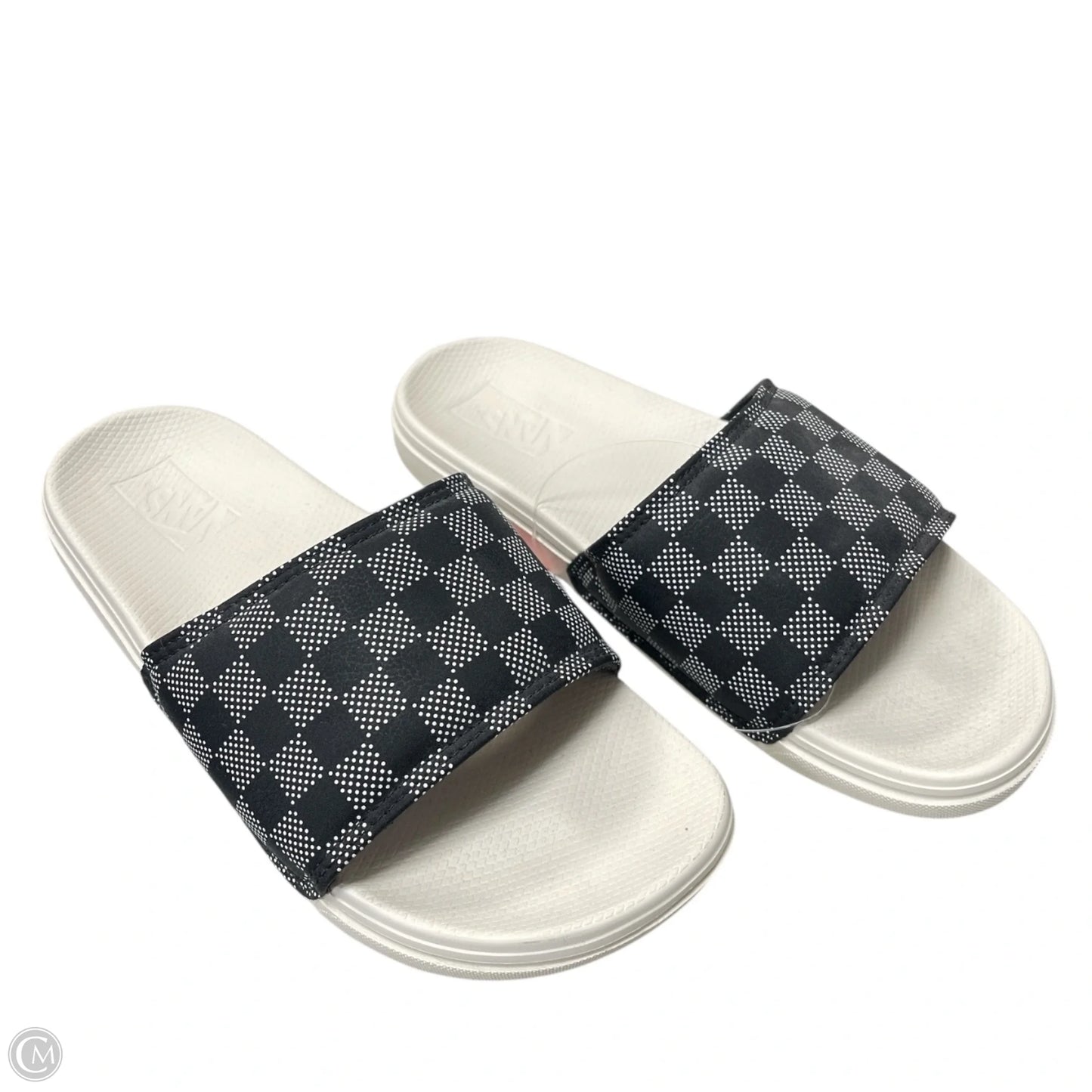 Sandals Flats By Vans In Checkered Pattern, Size: 6