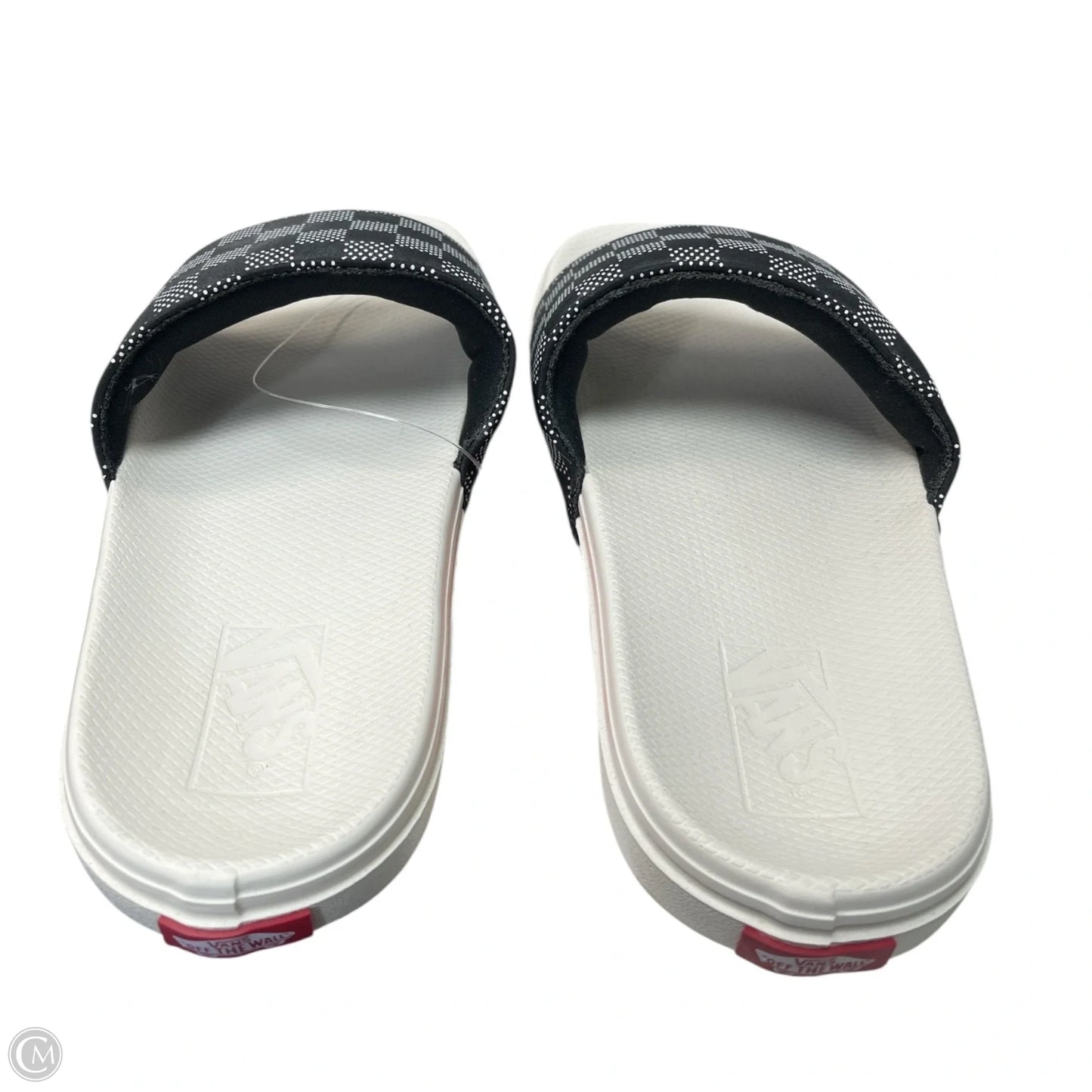 Sandals Flats By Vans In Checkered Pattern, Size: 6