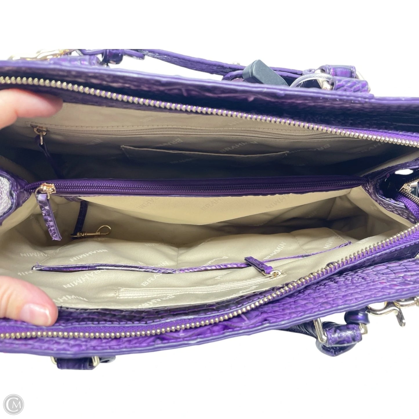 Handbag Designer By Brahmin, Size: Medium