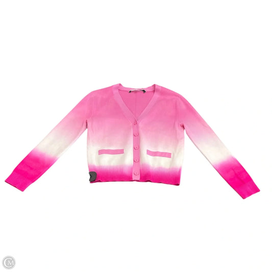 Sweater Cardigan By English Factory In Pink, Size: S