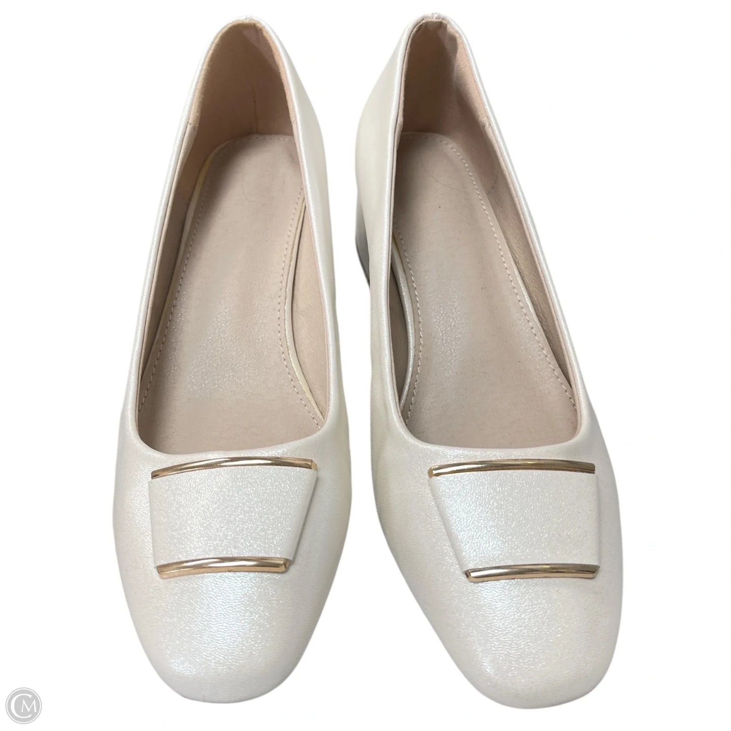 Shoes Heels Block By Clothes Mentor In Ivory, Size: 7.5