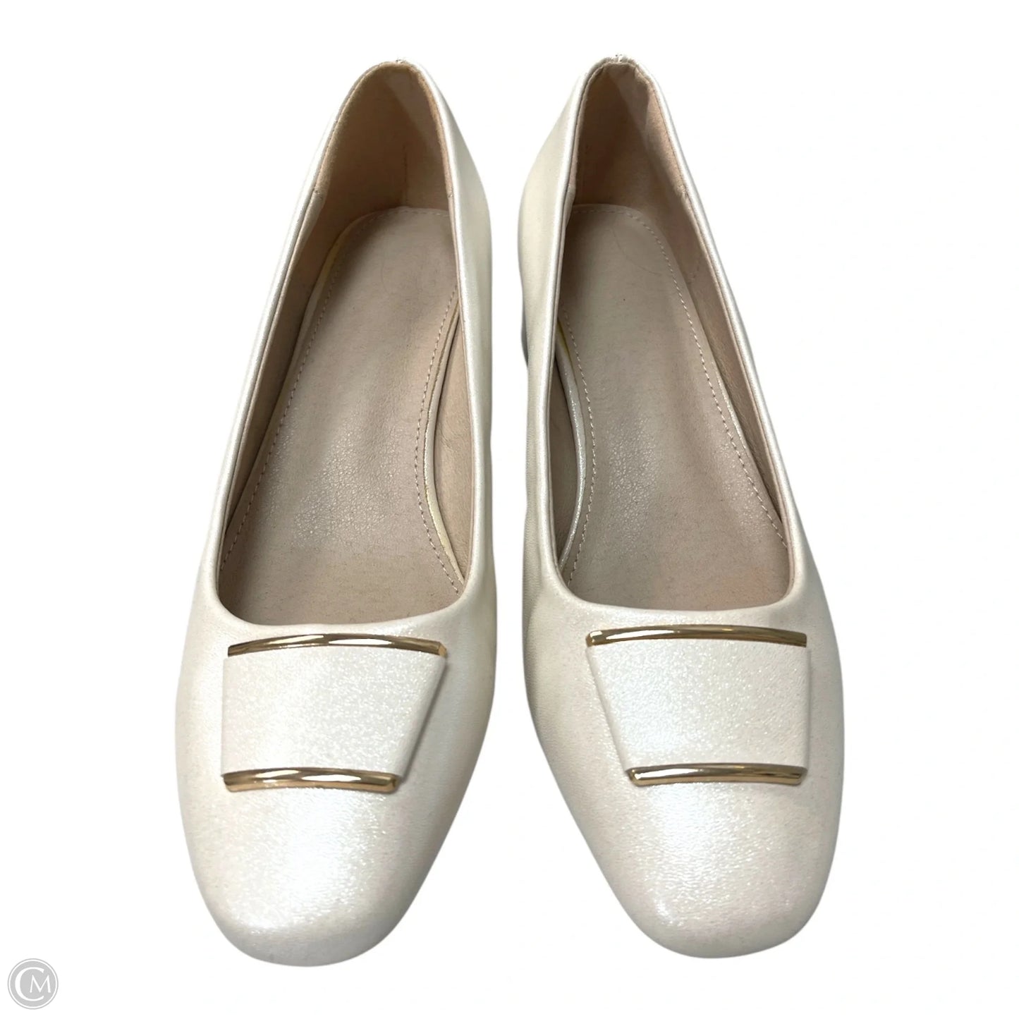 Shoes Heels Block By Clothes Mentor In Ivory, Size: 7.5