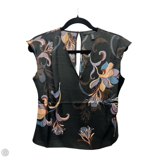 Top Short Sleeve By White House Black Market In Floral Print, Size: Sp