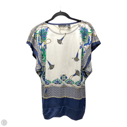 Tunic Short Sleeve By Black Label by Chico’s In Paisley Print, Size: S
