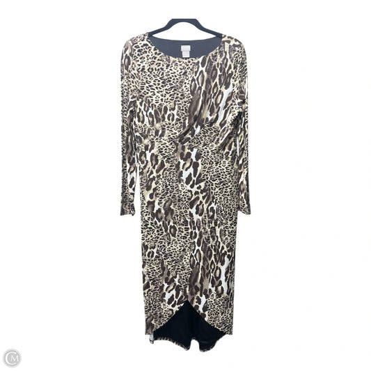 Dress Casual Midi By Chicos In Animal Print, Size: M