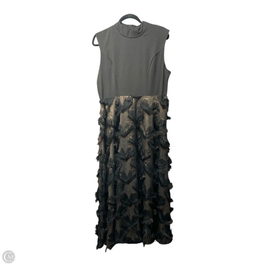 Dress Casual Maxi By VICKY AND LUCAS In Black & Brown, Size: L