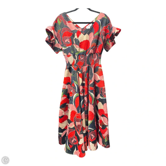 Dress Casual Midi By Lili Sidonio In Floral Print, Size: L