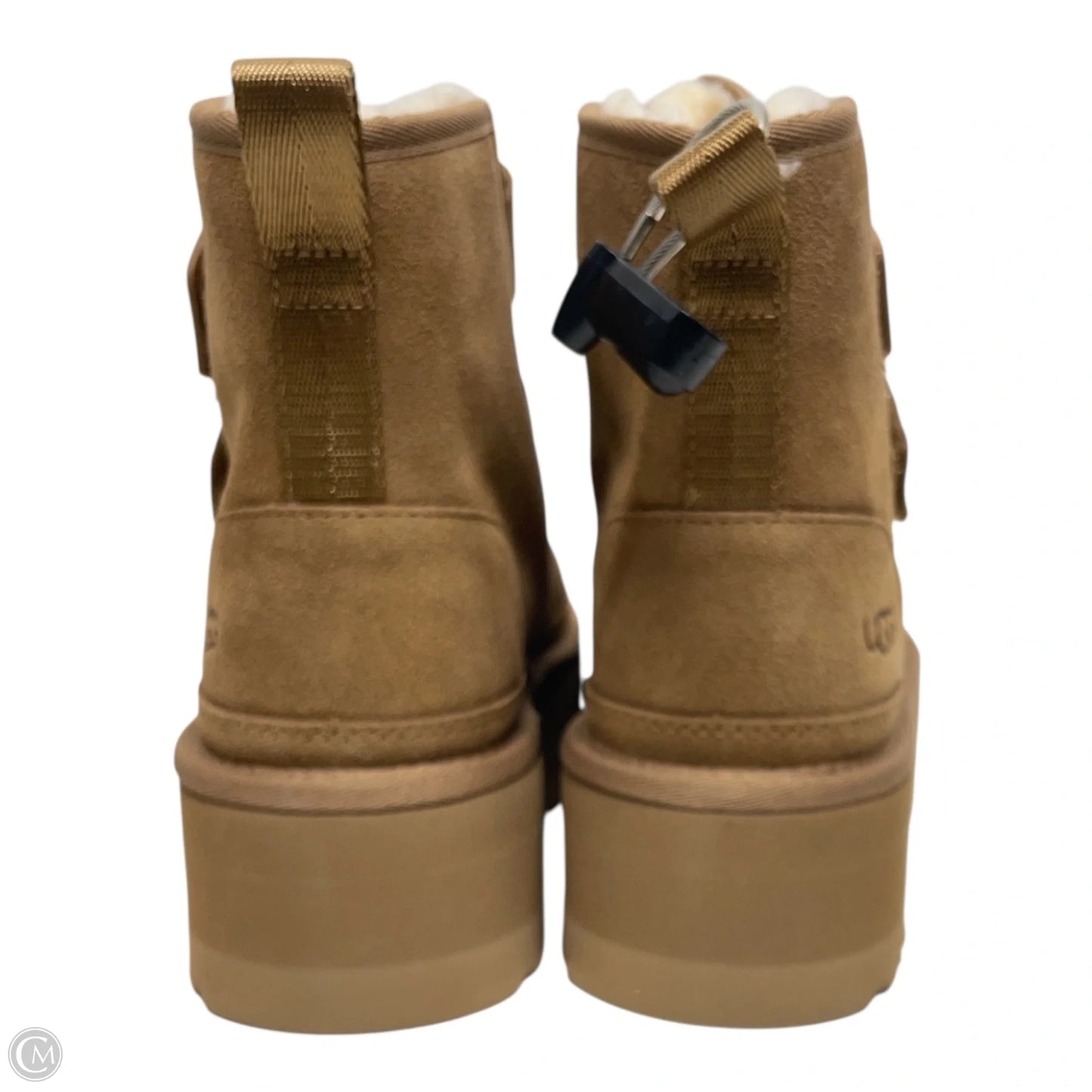 Boots Designer By Ugg In Brown & Cream, Size: 8