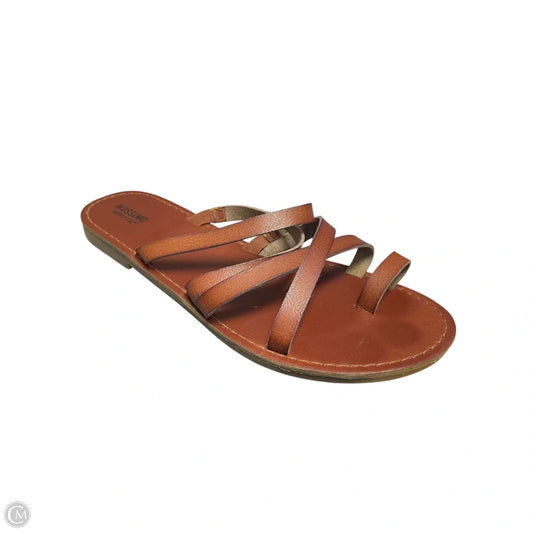 Sandals Flats By Mossimo In Brown, Size: 7.5