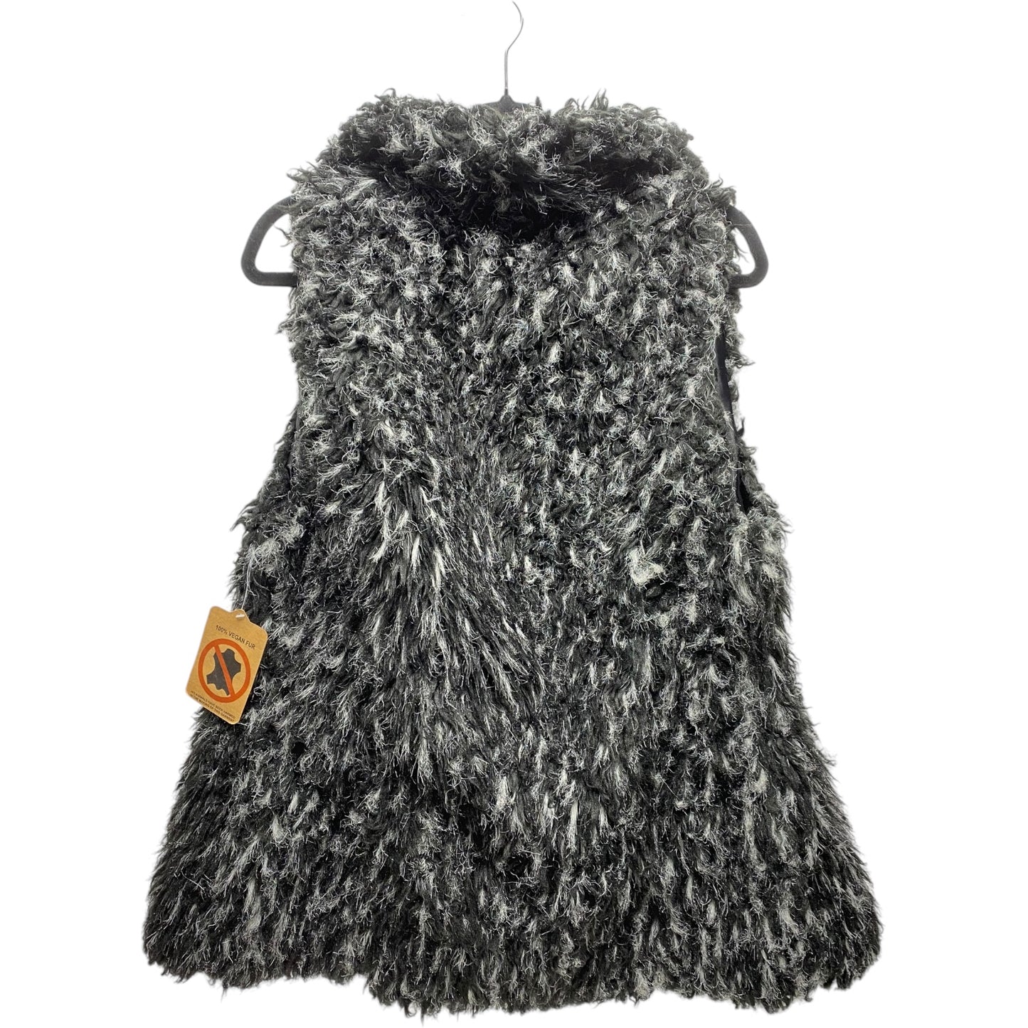 Vest Faux Fur & Sherpa By Clothes Mentor In Black & White, Size: L