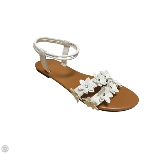 Sandals Flats By Clothes Mentor In Floral Print, Size: 9.5