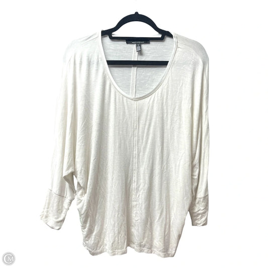Top Long Sleeve By White House Black Market In Ivory, Size: S