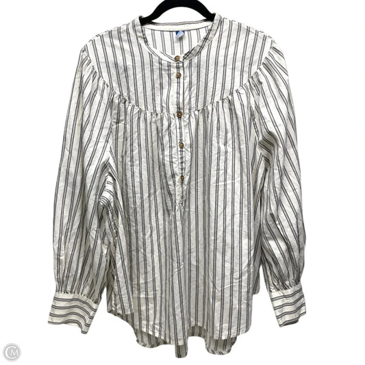 Top Long Sleeve By Old Navy In Striped Pattern, Size: Xxl