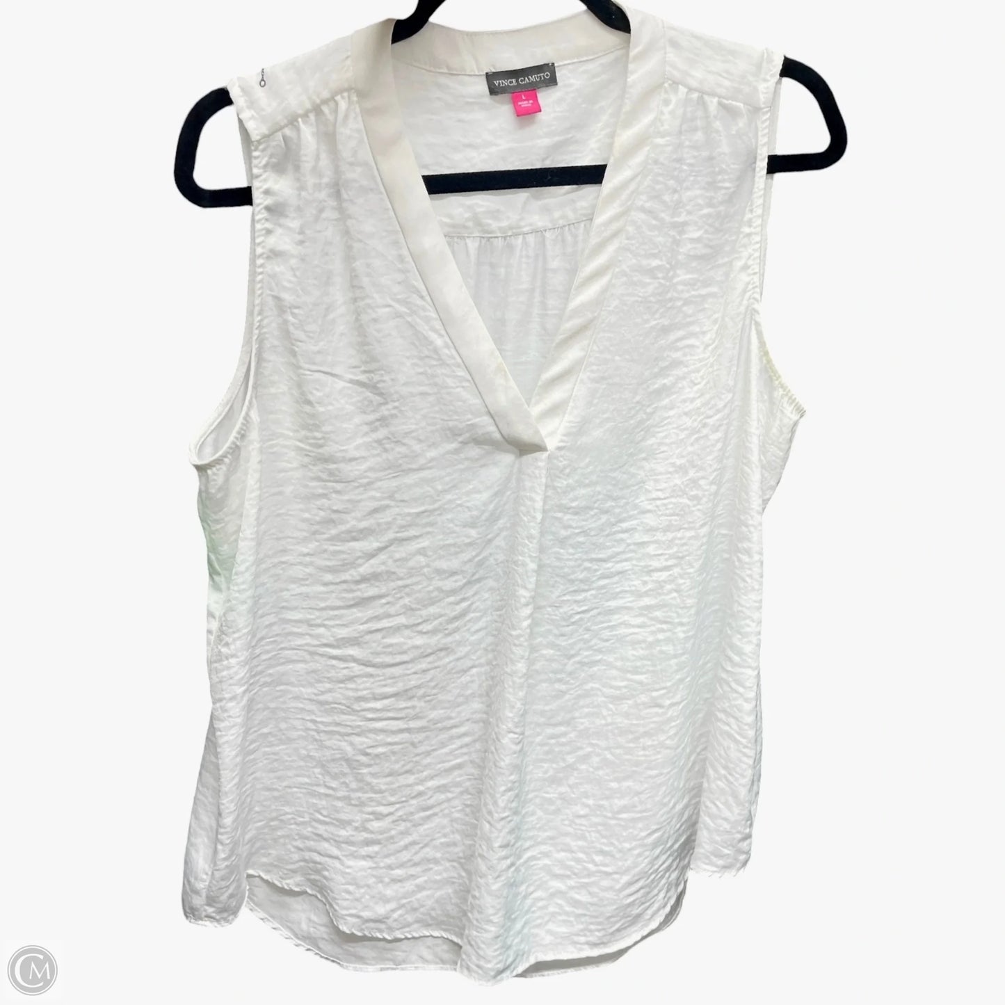 Top Sleeveless By Vince Camuto In White, Size: L