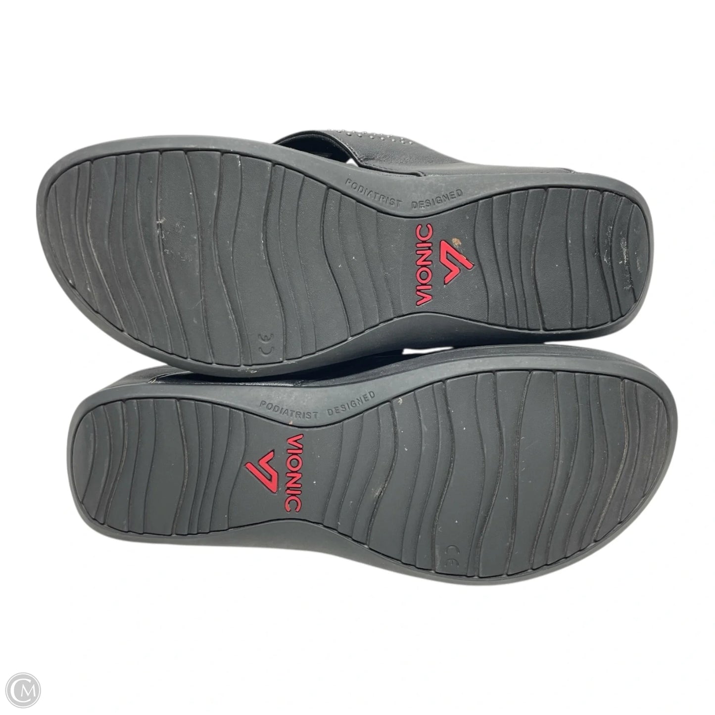 Sandals Flip Flops By Vionic In Black, Size: 7