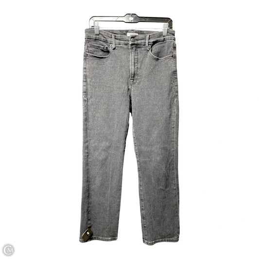 Jeans Straight By Good American In Black Denim, Size: 10