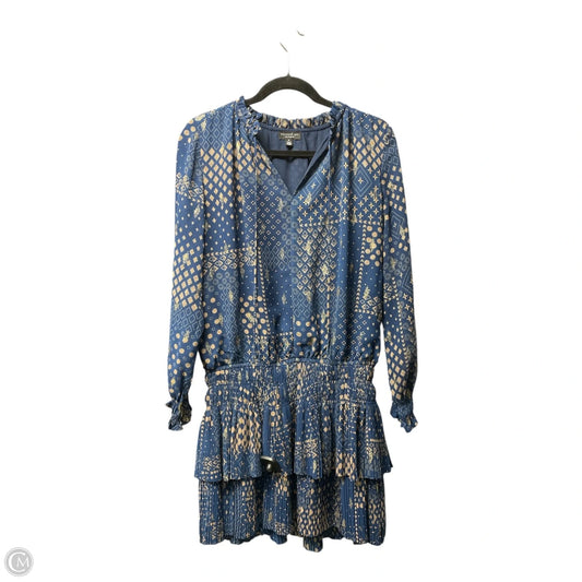 Dress Casual Short By Current Air In Blue & Brown, Size: M