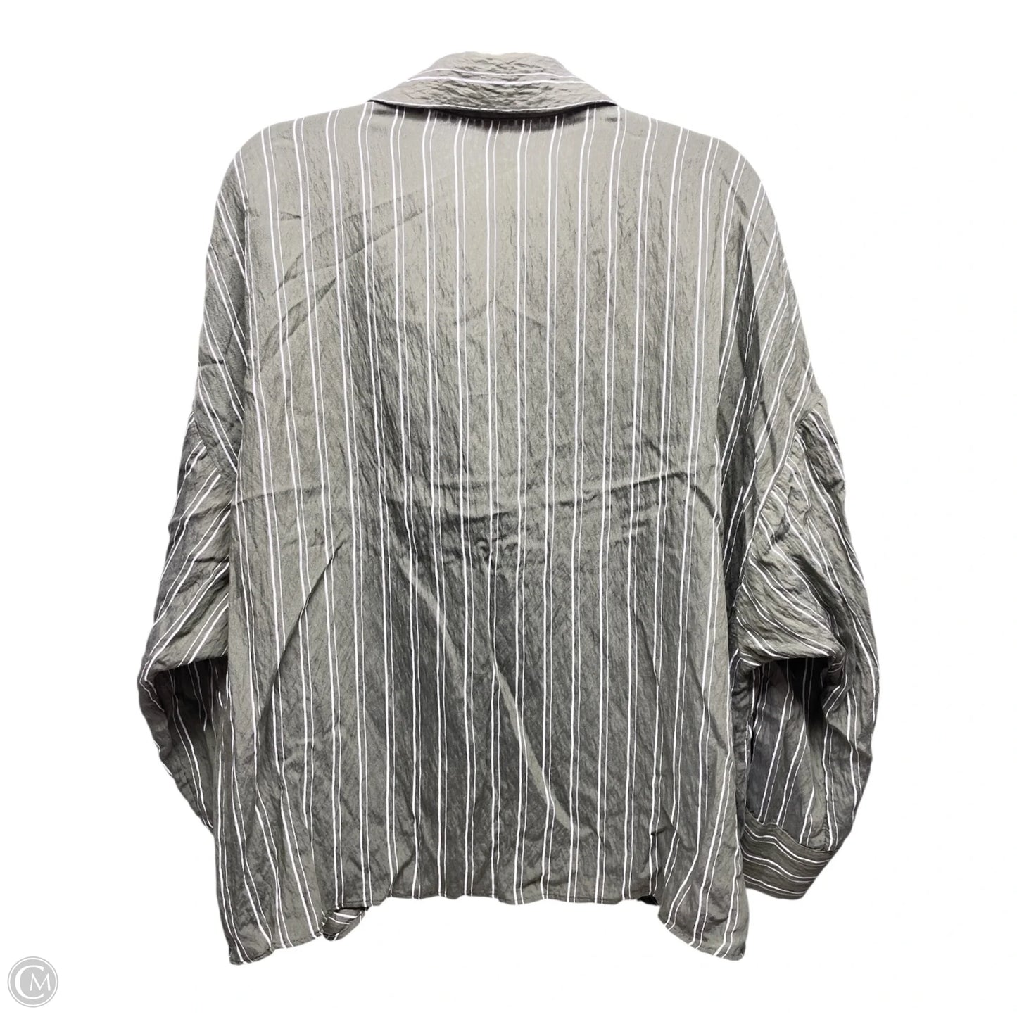Blouse Long Sleeve By Anthropologie In Striped Pattern, Size: L