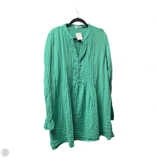 Tunic Long Sleeve By Free People In Green, Size: M