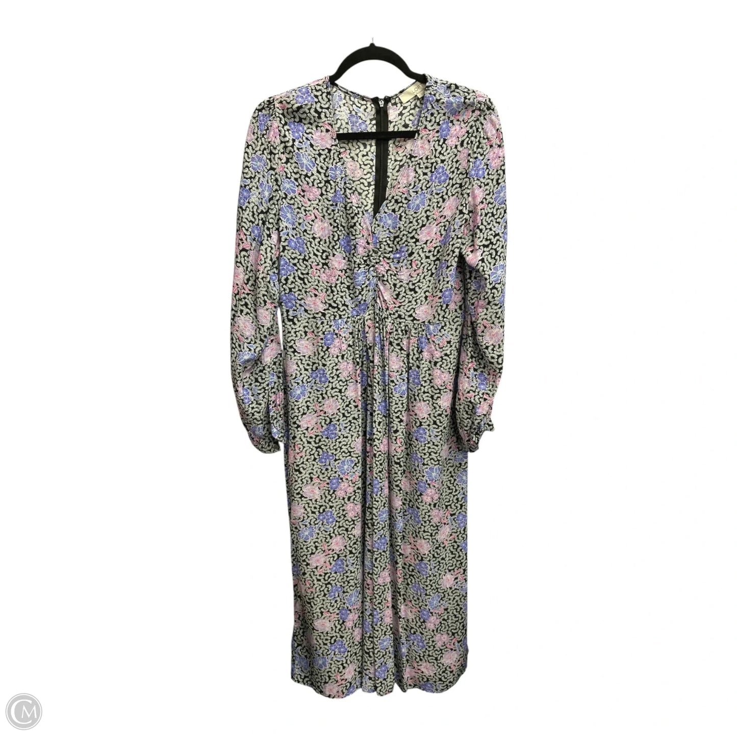 Dress Casual Midi By Loft In Floral Print, Size: 4