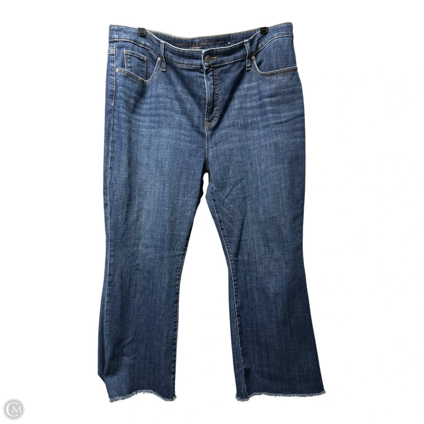 Jeans Flared By Chicos In Blue Denim, Size: 16