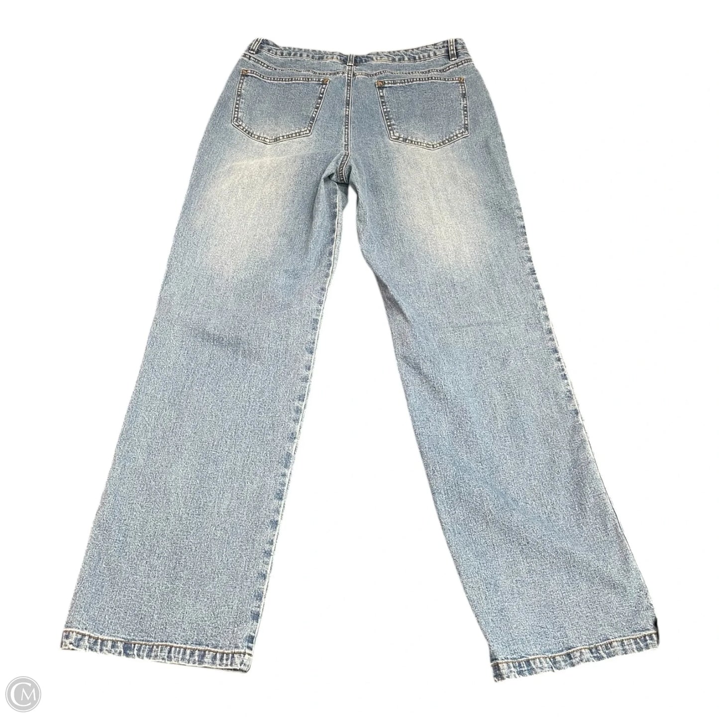 Jeans Straight By Talbots In Blue Denim, Size: 12