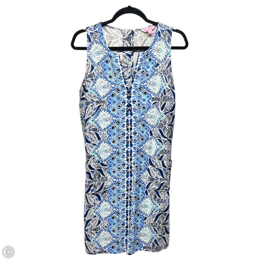 Dress Designer By Lilly Pulitzer In Blue & White, Size: 6