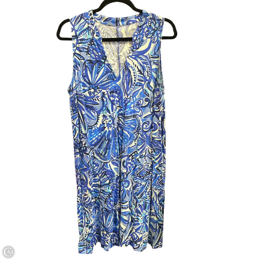 Dress Designer By Lilly Pulitzer In Blue & White, Size: L