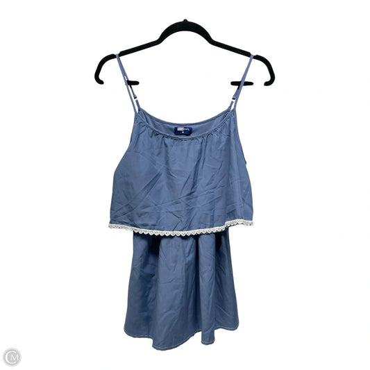 Top Cami By Clothes Mentor In Blue & White, Size: M
