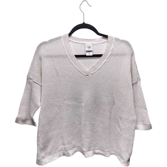 Sweater By Cabi In White, Size: S