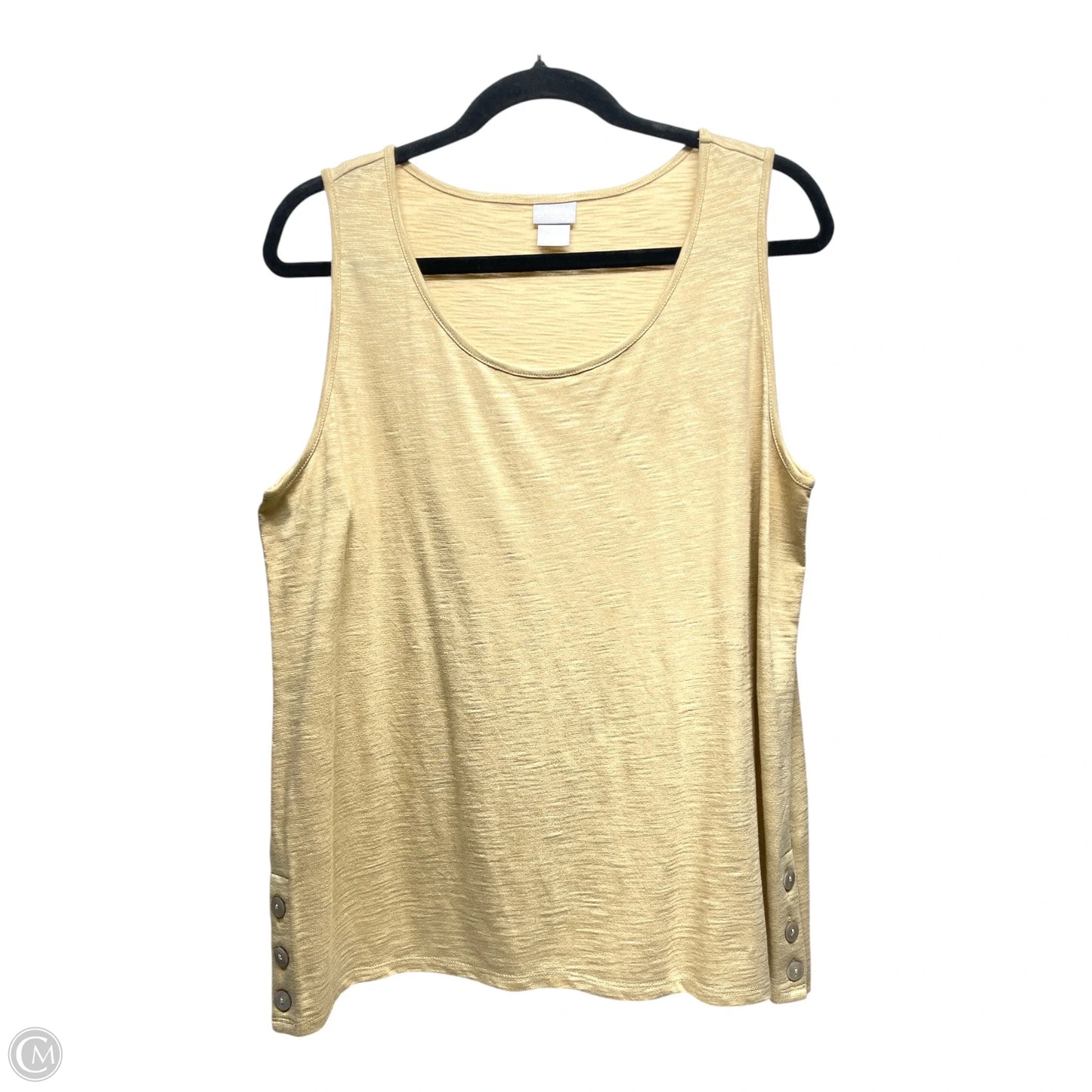 Top Sleeveless By Chicos In Tan, Size: L