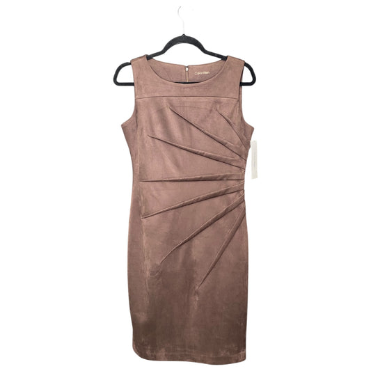 Dress Casual Short By Calvin Klein In Brown, Size: 8