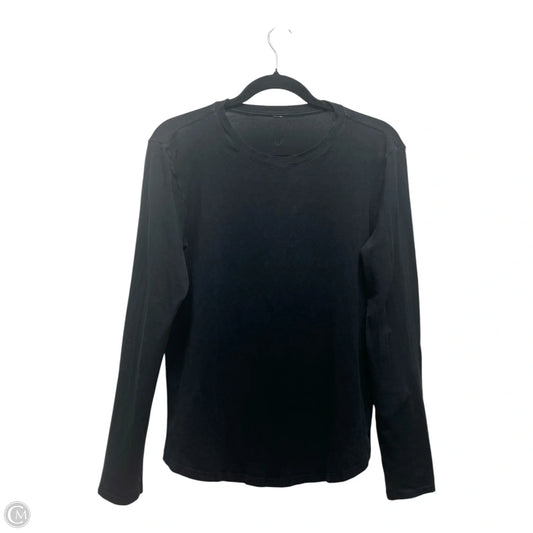 Athletic Top Long Sleeve Crewneck By Lululemon In Black, Size: M