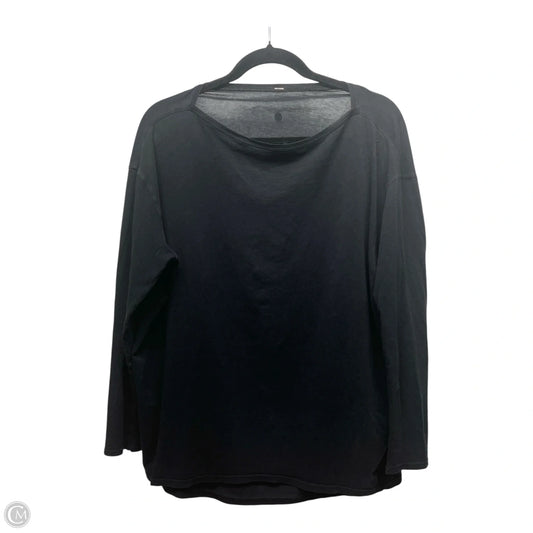 Athletic Top Long Sleeve Crewneck By Lululemon In Black, Size: M