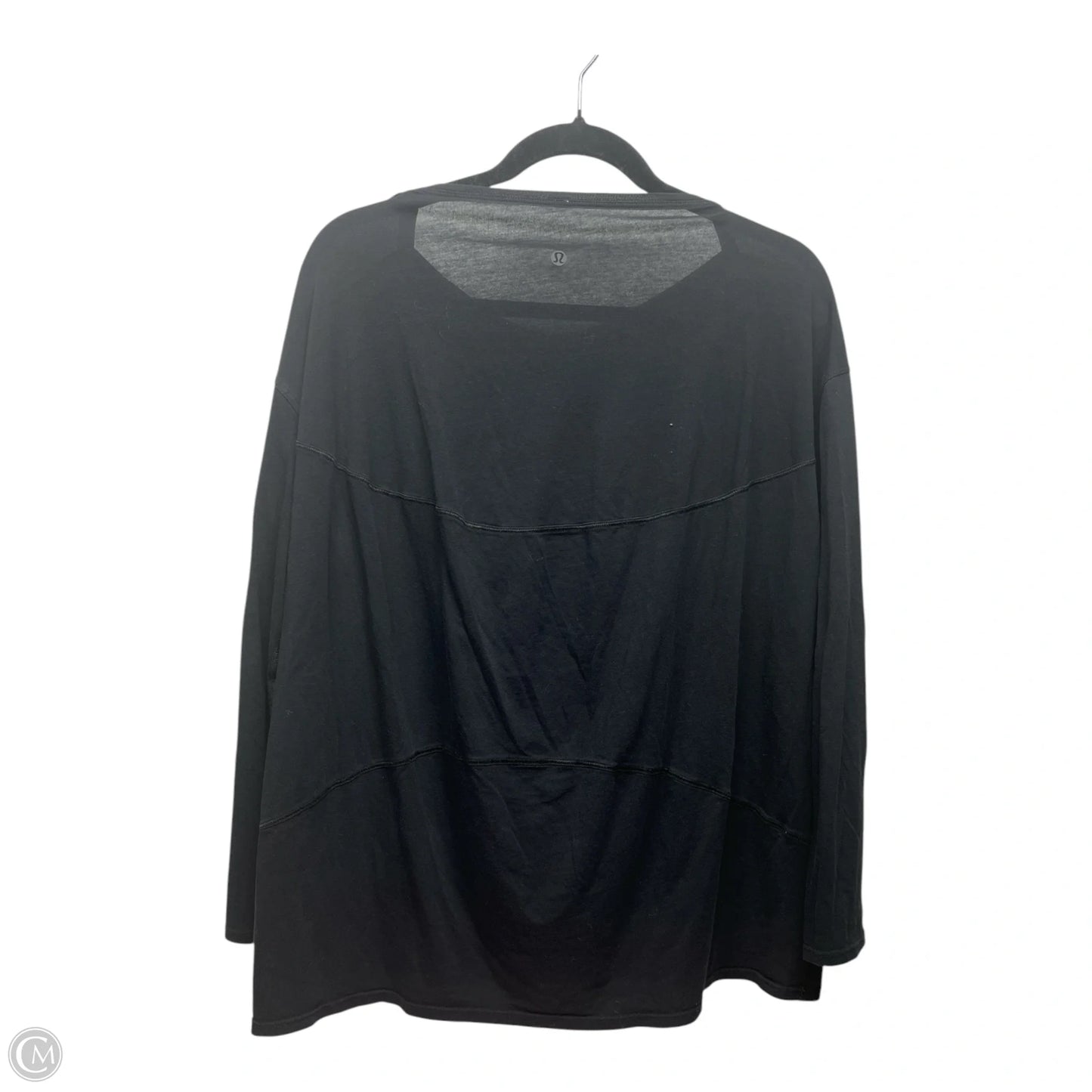 Athletic Top Long Sleeve Crewneck By Lululemon In Black, Size: M