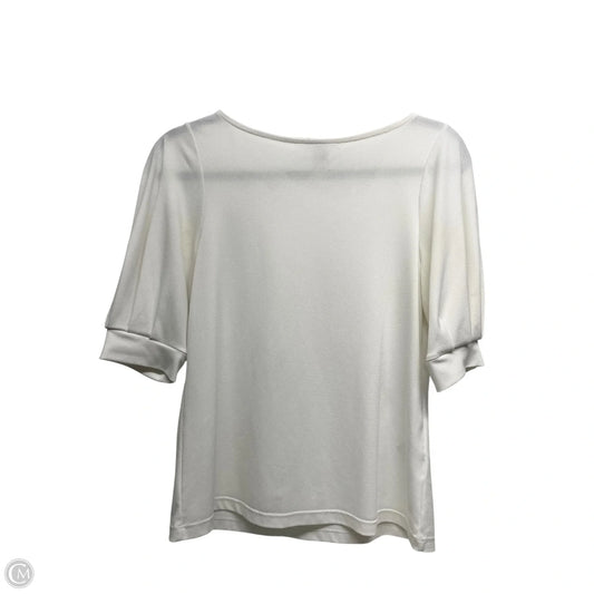 Top Short Sleeve By H&m In Ivory, Size: Xs