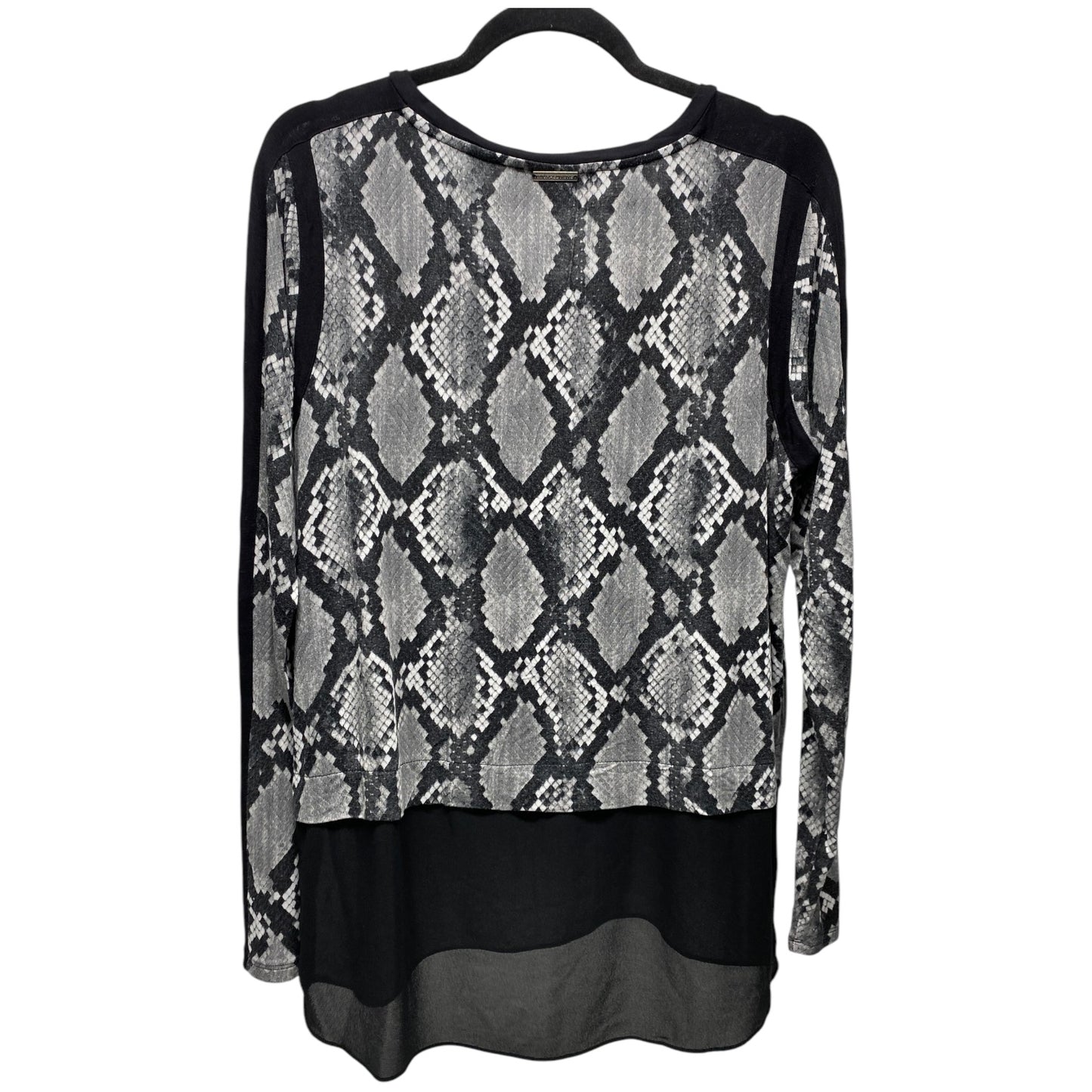 Top Long Sleeve By Michael By Michael Kors In Snakeskin Print, Size: L