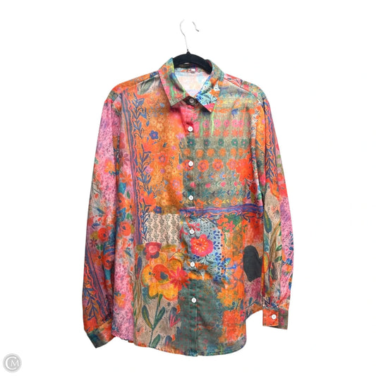 Top Long Sleeve By Clothes Mentor In Floral Print, Size: Xl