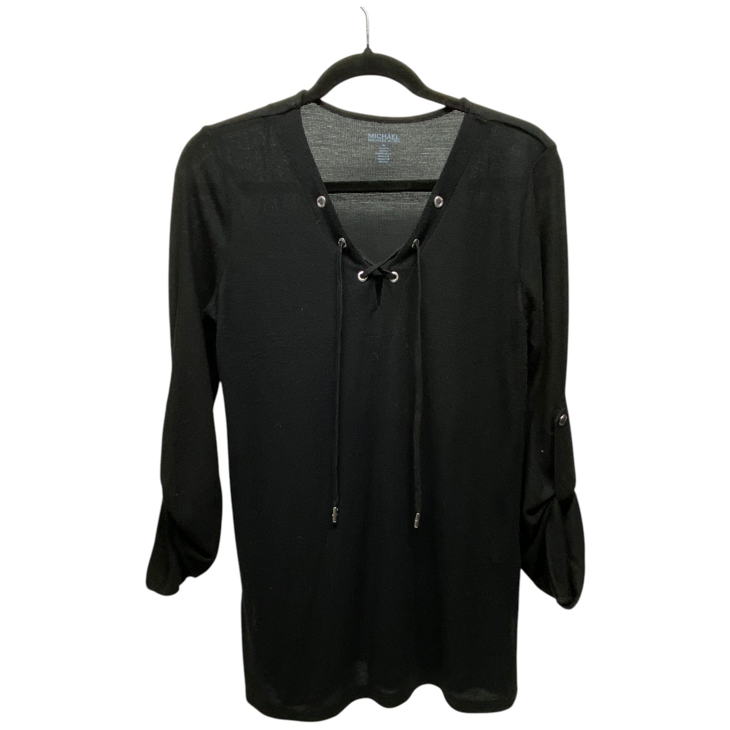 Top Long Sleeve By Michael By Michael Kors In Black, Size: M