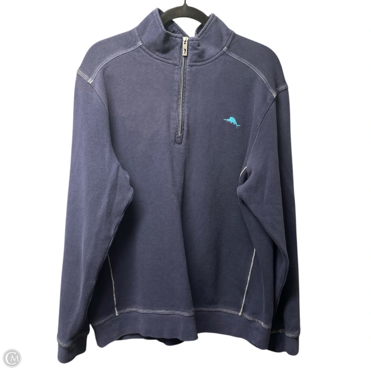 Sweatshirt Collar By Tommy Bahama In Navy, Size: M