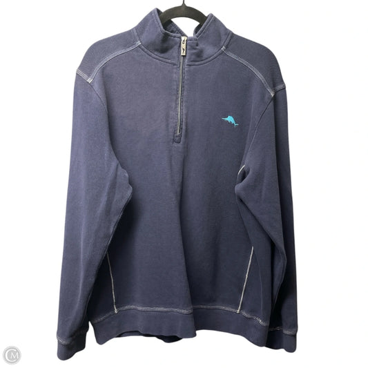 Sweatshirt Collar By Tommy Bahama In Navy, Size: M