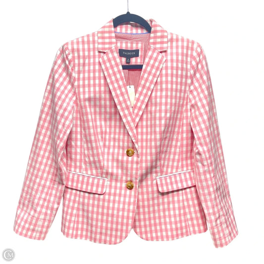 Blazer By Talbots In Checkered Pattern, Size: 6