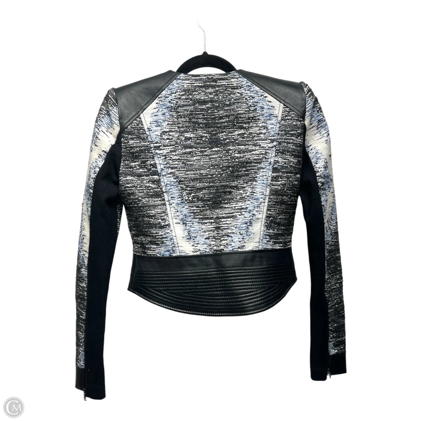 Blazer By Bcbgmaxazria In Black & Blue, Size: Xxs