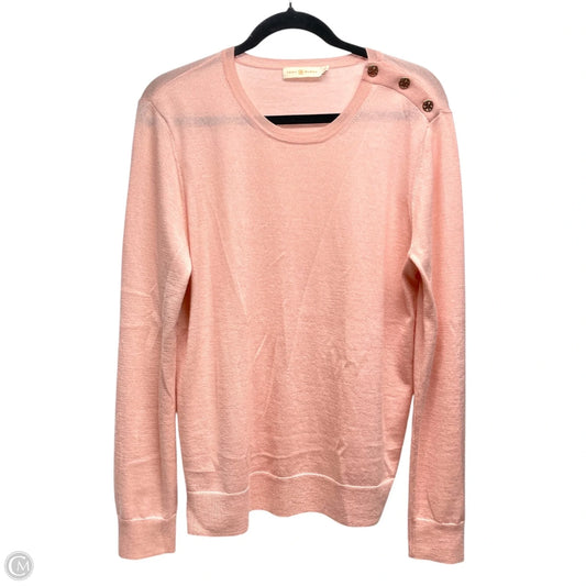 Sweater Designer By Tory Burch In Pink, Size: L