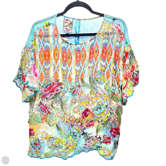 Blouse Designer By Johnny Was In Floral Print, Size: Xs